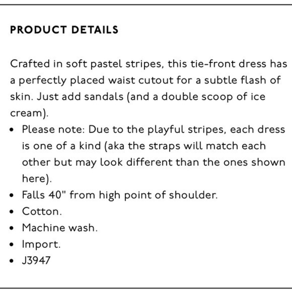 Madewell tie front cutout sherbet stripe dress. - Picture 9 of 9